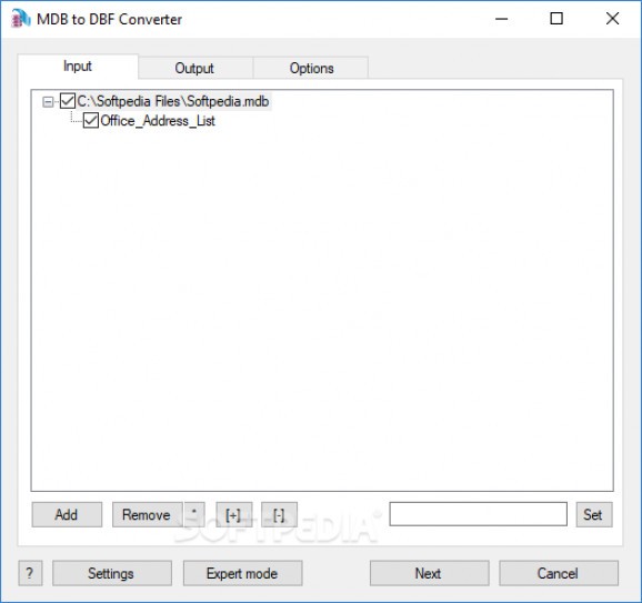 MDB to DBF Converter screenshot