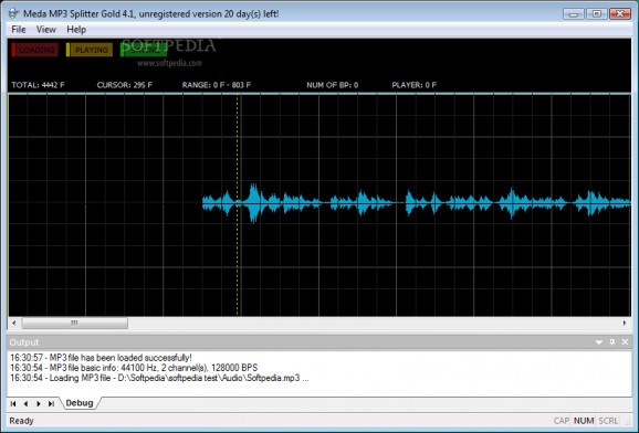 MEDA MP3 Splitter Gold screenshot
