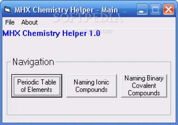 MHX Chemistry Helper screenshot