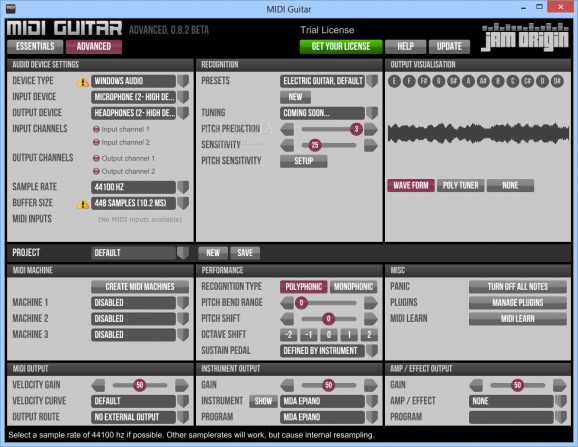 MIDI Guitar screenshot