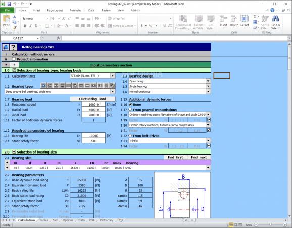 MITCalc - Rolling Bearings Calculation SKF screenshot
