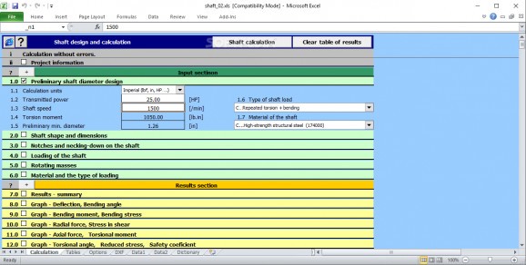 MITCalc - Shafts Calculation screenshot