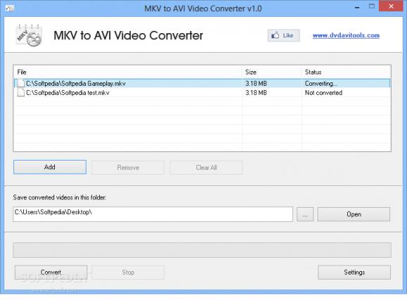 MKV to AVI Video Converter screenshot