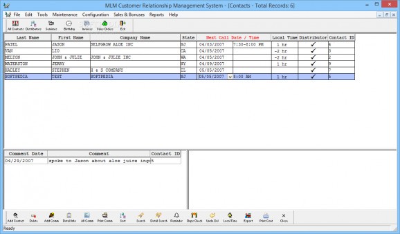 MLM Customer Relationship Management System screenshot