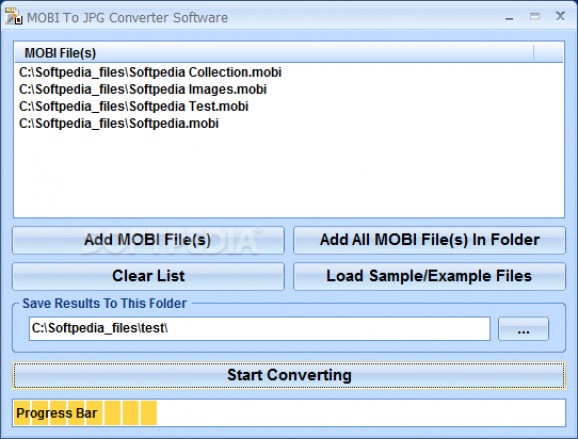MOBI To JPG Converter Software screenshot