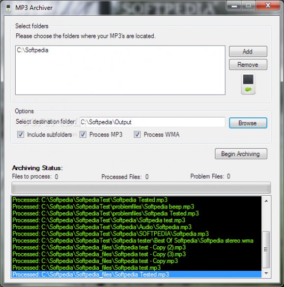 MP3 Archiver screenshot