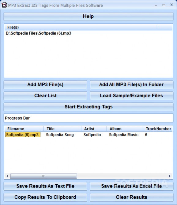 MP3 Extract ID3 Tags From Multiple Files Software screenshot