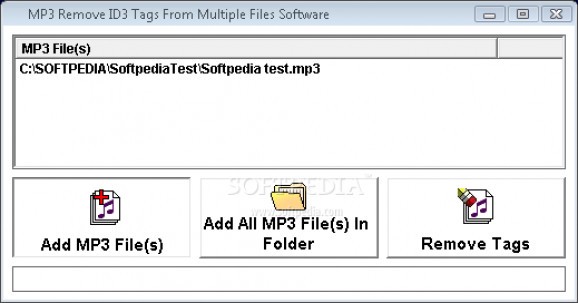 MP3 Remove ID3 Tags From Multiple Files Software screenshot