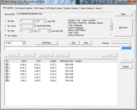 MP3 Splitter Joiner Pro screenshot