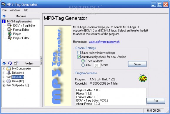 MP3-Tag Generator screenshot