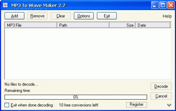 MP3 To Wave Maker Plus screenshot