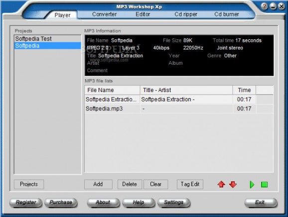 MP3 Workshop XP screenshot