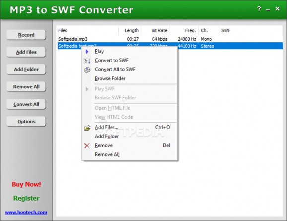 MP3 to SWF Converter screenshot