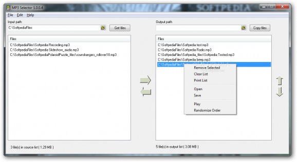 MP3Selector screenshot