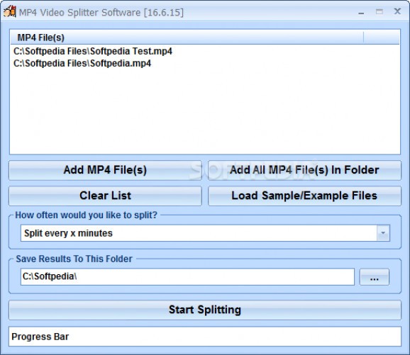 MP4 Video Splitter Software screenshot