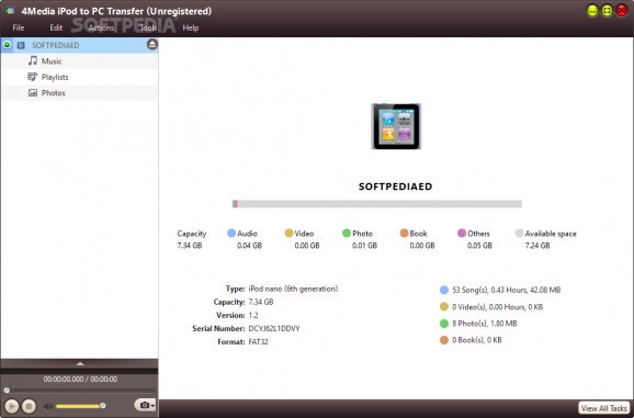 4Media iPod to PC Transfer screenshot