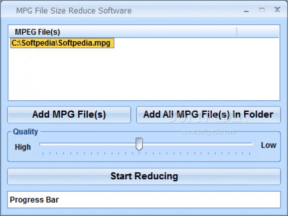MPG File Size Reduce Software screenshot