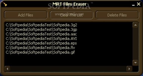 MRT Files Eraser screenshot