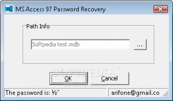 MS Access 97 Password Recovery screenshot