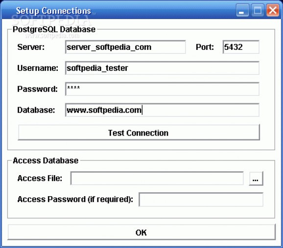 MS Access PostgreSQL Import, Export & Convert Software screenshot