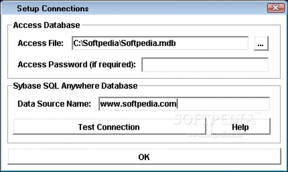 MS Access Sybase SQL Anywhere Import, Export & Convert Software screenshot