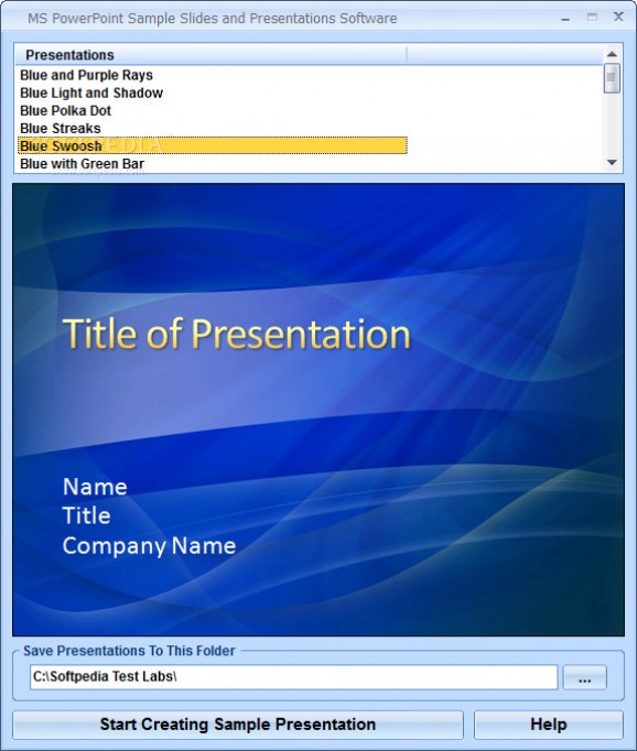 MS PowerPoint Sample Slides and Presentations Software screenshot