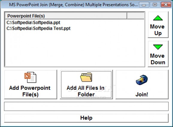 MS Powerpoint Join (Merge, Combine) Multiple Presentations Software screenshot