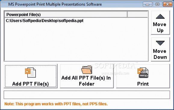 MS Powerpoint Print Multiple Presentations screenshot