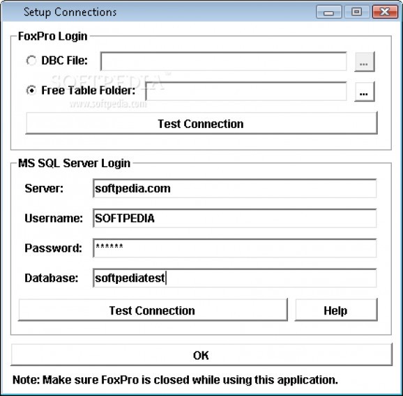MS SQL Server FoxPro Import, Export & Convert Software screenshot