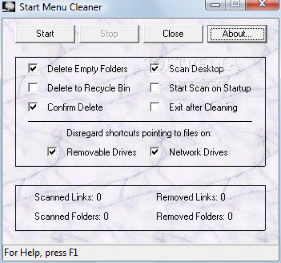 MS Start Menu Cleaner screenshot