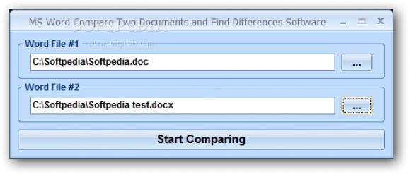 MS Word Compare Two Documents and Find Differences Software screenshot