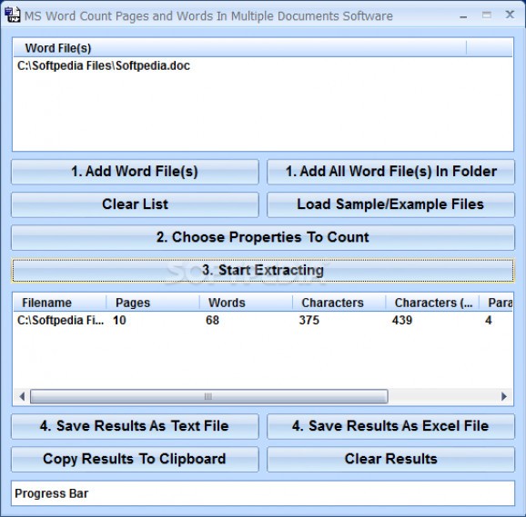 MS Word Count Pages and Words In Multiple Documents Software screenshot