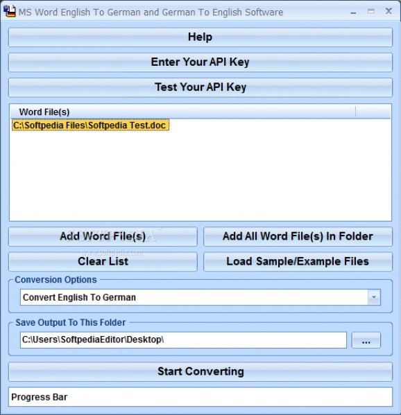 MS Word English To German and German To English Software screenshot