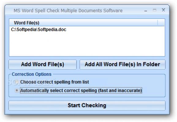 MS Word Spell Check Multiple Documents Software screenshot
