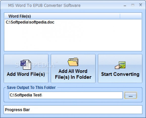MS Word To EPUB Converter Software screenshot