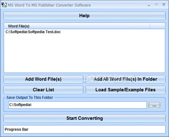 MS Word To MS Publisher Converter Software screenshot