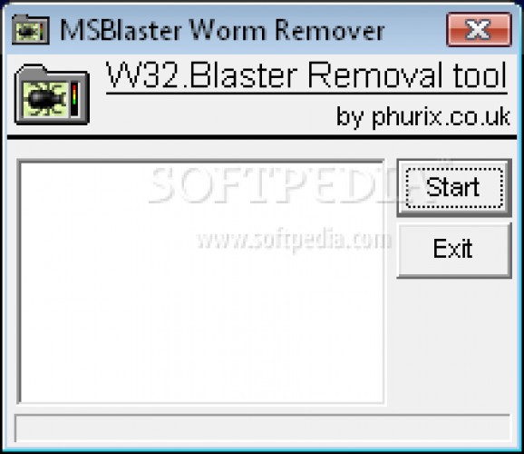 MSBlaster Worm Remover screenshot