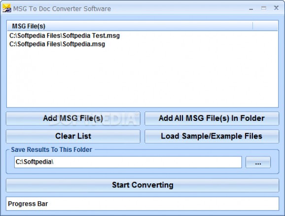MSG To Doc Converter Software screenshot