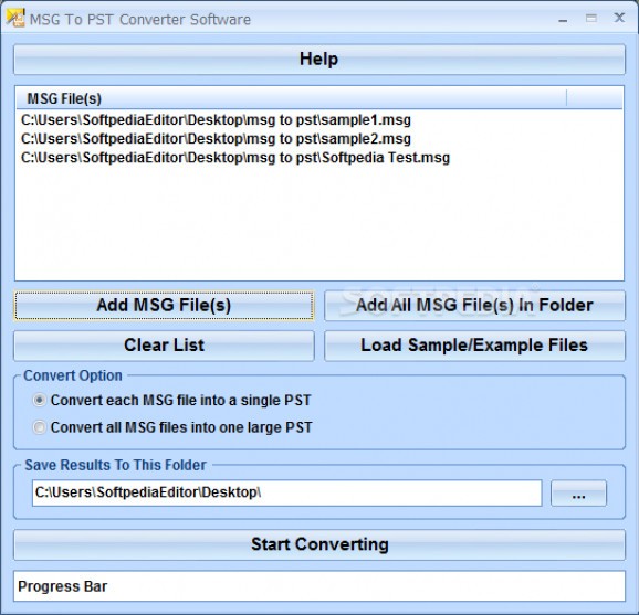 MSG To PST Converter Software screenshot