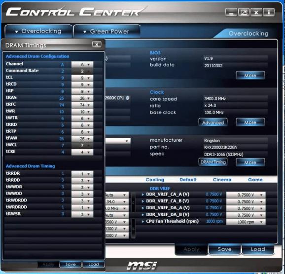 MSI Control Center screenshot