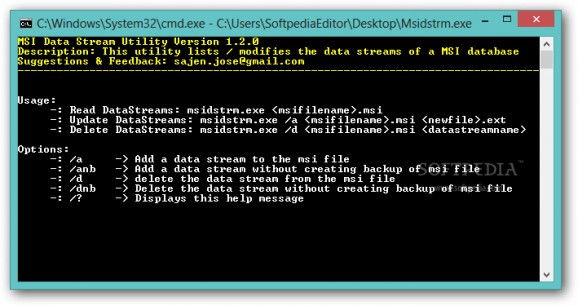 MSI Data Stream Utility screenshot