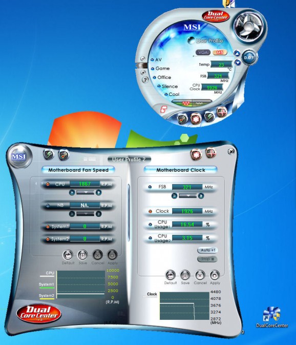 MSI Dual Core Center screenshot