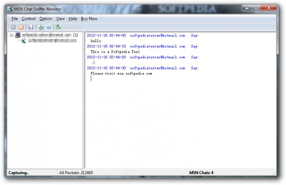 MSN Chat Monitor & Sniffer screenshot