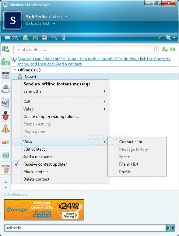 Windows Live Messenger screenshot