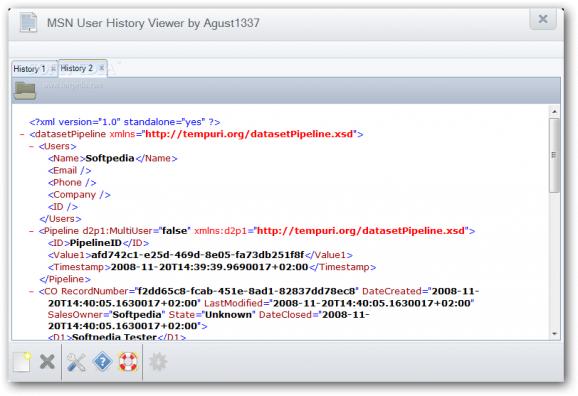 MSN User History Viewer screenshot