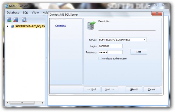 MSSQL Console screenshot
