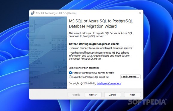 MSSQL to PostgreSQL screenshot