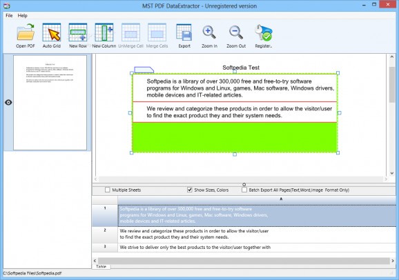 MST PDF DataExtractor screenshot