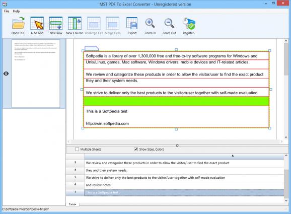 MST PDF To Excel Converter screenshot