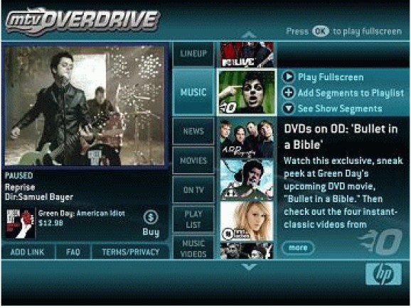 MTV Overdrive for Media Center screenshot